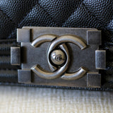 Chanel Black Caviar Small Boy with Ruthenium Hardware