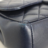 Chanel 16C Navy Lambskin Mademoiselle Chic Flap with Aged Gold Hardware